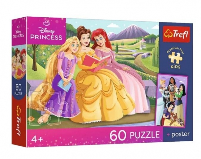 <img src='https://webimage.pl/pics/359/4/d5900511174359.jpg' style='height:440px' /> Puzzle 60 Disney Princess + plakat TREFL