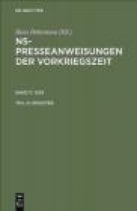 NS-Presseanweisungen Bd.7/Register