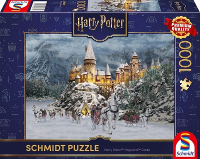 <img src='https://webimage.pl/pics/359/8/d4001504588359.jpg' style='height:440px' /> Puzzle Premium Quality Thomas Kinkade Harry Potter Hogwart zimą 1000 el 114490