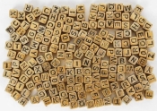 Koraliki ABC 04 złote