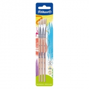 Zestaw Pędzli Pelikan 613F: 4/6/8 - płaskie, 3 szt