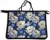 Teczka-torba A4+ zapinana na zamek z rączką Kwiaty