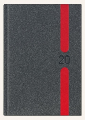 Kalendarz książkowy B6 Lux 2020 grafit melange wstawka