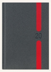 Kalendarz książkowy B6 Lux 2020 grafit melange wstawka
