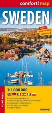 Sweden road map 1:1 000 000