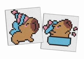 Diamentowa mozaika naklejka - Kapibara świętuje