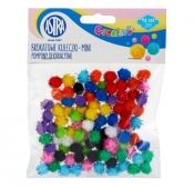 Pompony dekoracyjne 10 mm - brokatowe kuleczki małe (335119016)