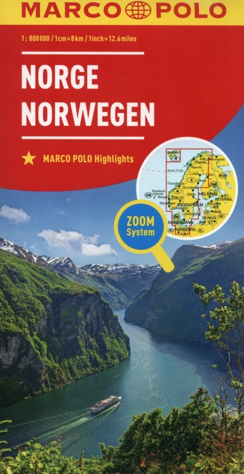 Norwegia mapa drogowa Marco Polo 1:800 000