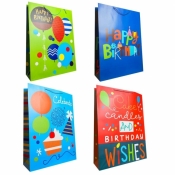 Torebka prezentowa dziecięca XXL szerokie dno mix