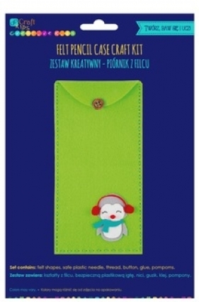 Zestaw kreatywny - piórnik z filcu - green