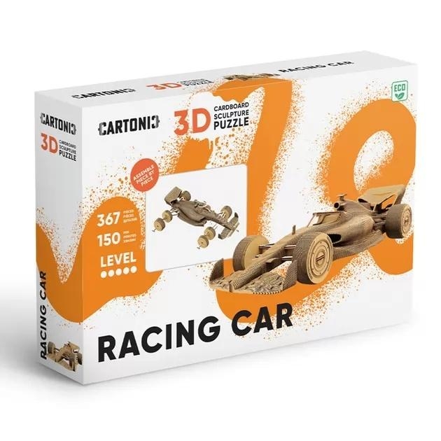 Puzzle 3D z kartonu Samochód Wyścigowy