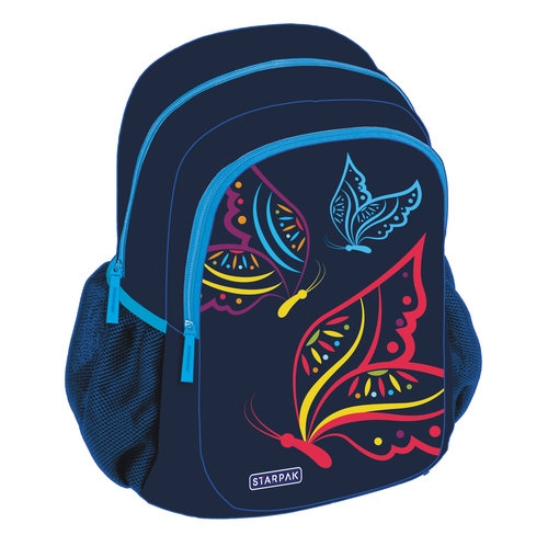 Plecak szkolny Butterfly niebieski