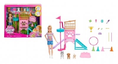 <img src='https://webimage.pl/pics/363/0/d194735180363H8220.jpg' style='height:440px' /> Barbie Plac zabaw piesków + lalka