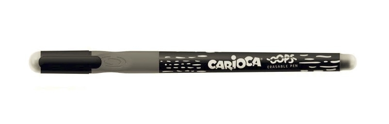 Długopis żelowy wymazywalny Carioca Oops - czarny