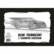 Blok techniczny z czarnymi kartkami A4/10k (38856)