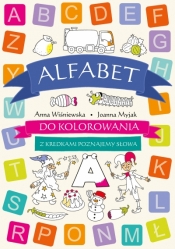 Alfabet do kolorowania - z kredkami poznajemy słowa - Anna Wiśniewska, Joanna Myjak (ilustr.)