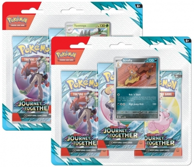 Pokemon TCG Scarlet and Violet Journey Together 3 Pack blister 1szt.mix