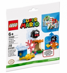 Klocki Super Mario 30389 Fuzzy i platforma z grzybem (30389)