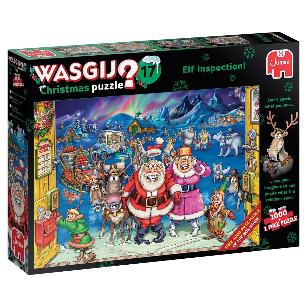 Puzzle Christmaspuzzle 2x1000: Wasgij - Fabryka Świętego Mikołaja (25003)