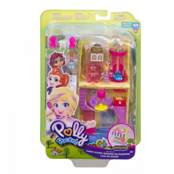 Zestaw figurek Polly Pocket Pollyville Słodki sklepik (GGC29/GKL57)