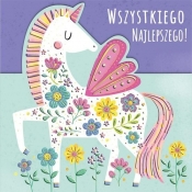 Karnet KW wycinany Urodziny - Pegaz