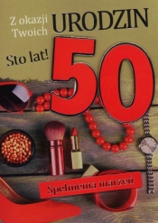 Karnet 50 Urodziny B6 mix wzorów GM-356