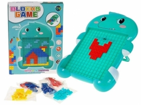 Układanka z klocków wtykanka dinozaur