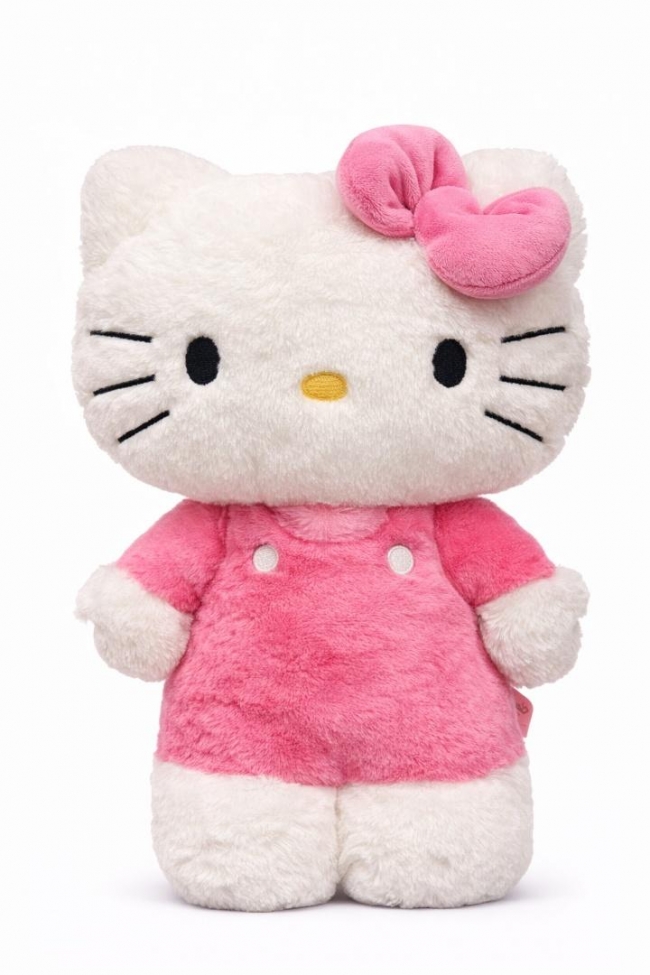 Hello Kitty Fluffy Plusz Ciemny Róż 40cm