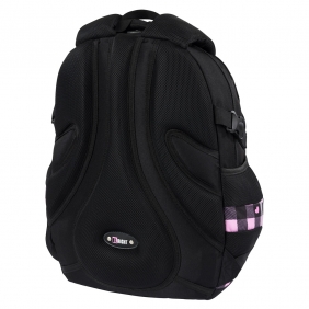 Plecak 4 komorowy 17" - Pink Checkered