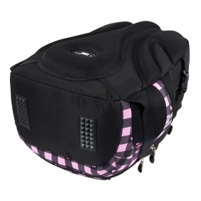 Plecak 4 komorowy 17" - Pink Checkered