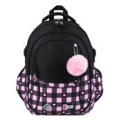 Plecak 4 komorowy 17" - Pink Checkered