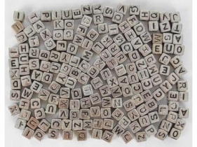 Koraliki ABC 05 srebrne