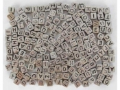 Koraliki ABC 05 srebrne