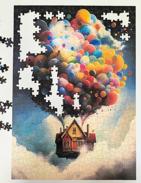 Puzzle - Latający domek, 500el.