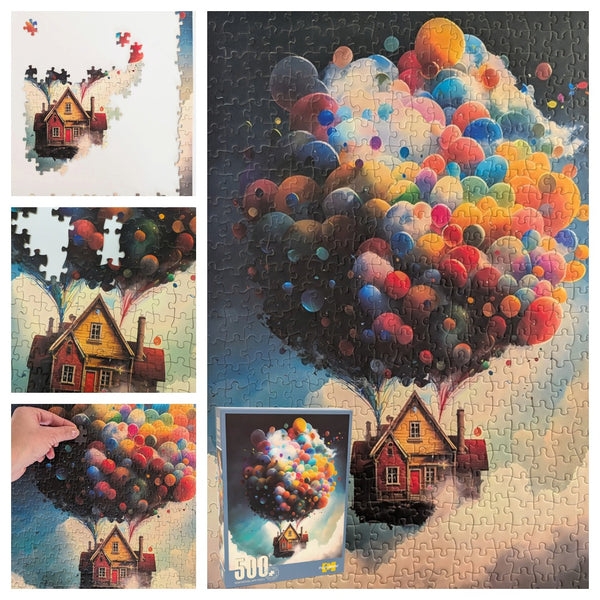 Puzzle - Latający domek, 500el.
