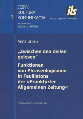 Zwischen den Zeilen gelesen - Urban Anna<br />