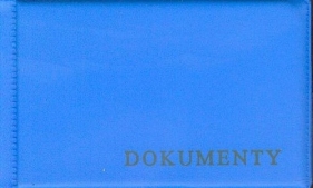 Okładka na dokumenty mała niebieska