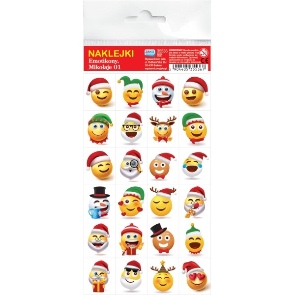 Naklejki. Emotikony. Mikołaje