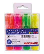 Zakreślacze Penmate, 4 kolory - fluorescencyjne