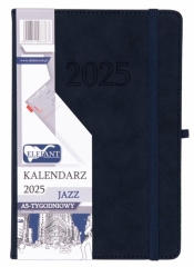 Kalendarz 2025 A5 tygodniowy Jazz granatowy