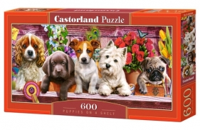 Puzzle 600 Puppies on a Shelf (B-060368)