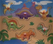 Układanka drewniana Dinozaury