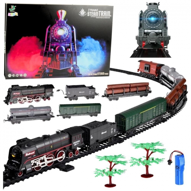 <img src='https://webimage.pl/pics/368/3/d5905991083368.jpg' style='height:440px' /> Parowóz na torach ze świełem, dżwiękiem i dymem