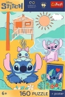  Puzzle 160 Stitch na fali + plakat TREFL