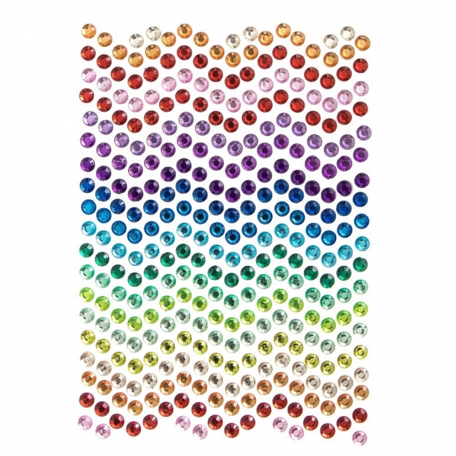 Kryształki samoprzylepne Rainbow dust 337szt