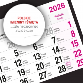 Kalendarz 2026 Trójdzielny - Bukiet