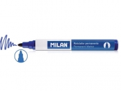 Markery Milan permanentne okrągłe niebieskie 12 sztuk