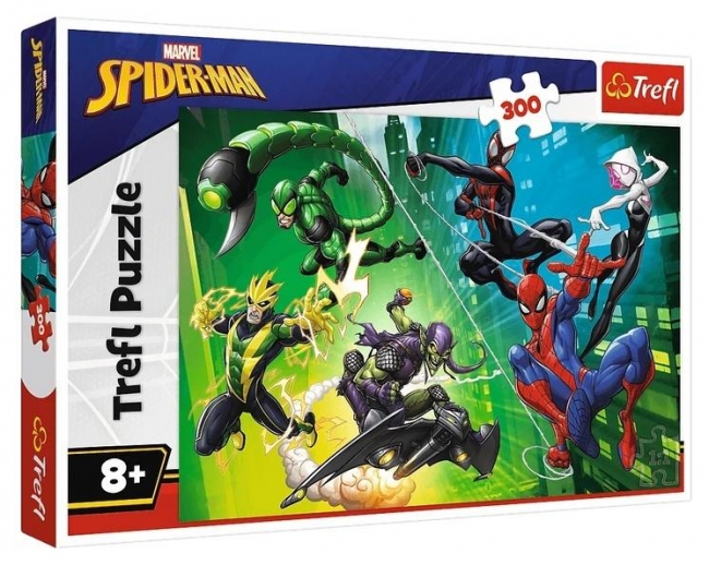 <img src='https://webimage.pl/pics/369/0/d5900511230369.jpg' style='height:440px' /> Puzzle 300 W pajęczej sieci Spiderman