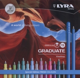 Pisaki Lyra Graduate Fineliner 15 kolorów