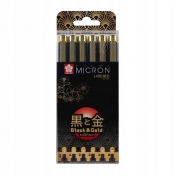 Cienkopisy Sakura Pigma Micron Black&Gold Edition 6szt.
